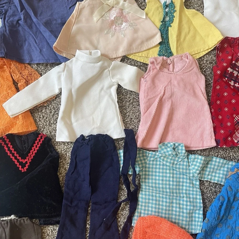 VTG IDEAL Crissy Velvet Kerry Doll Lot‎ Dress Jacket 60s Floral Plaid Lace Sleep